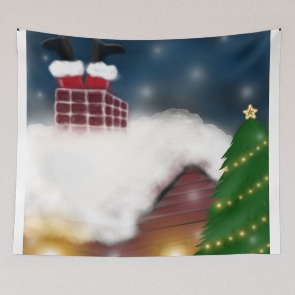 Item preview, Santa claus delivering gifts designed and sold by stayartsy07.