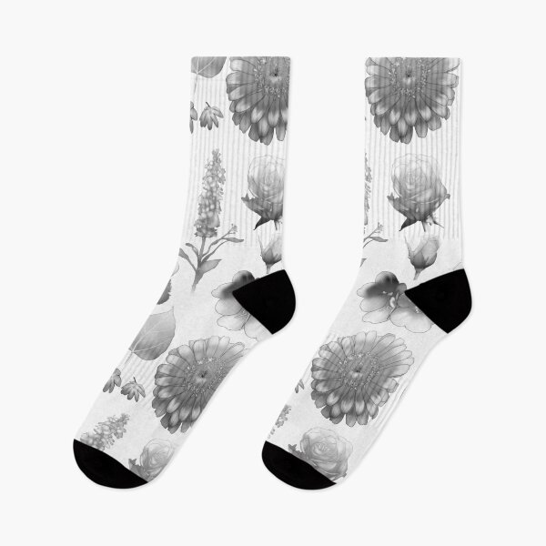 Item preview, Black and White Floral Collection designed and sold by Junjoukun.