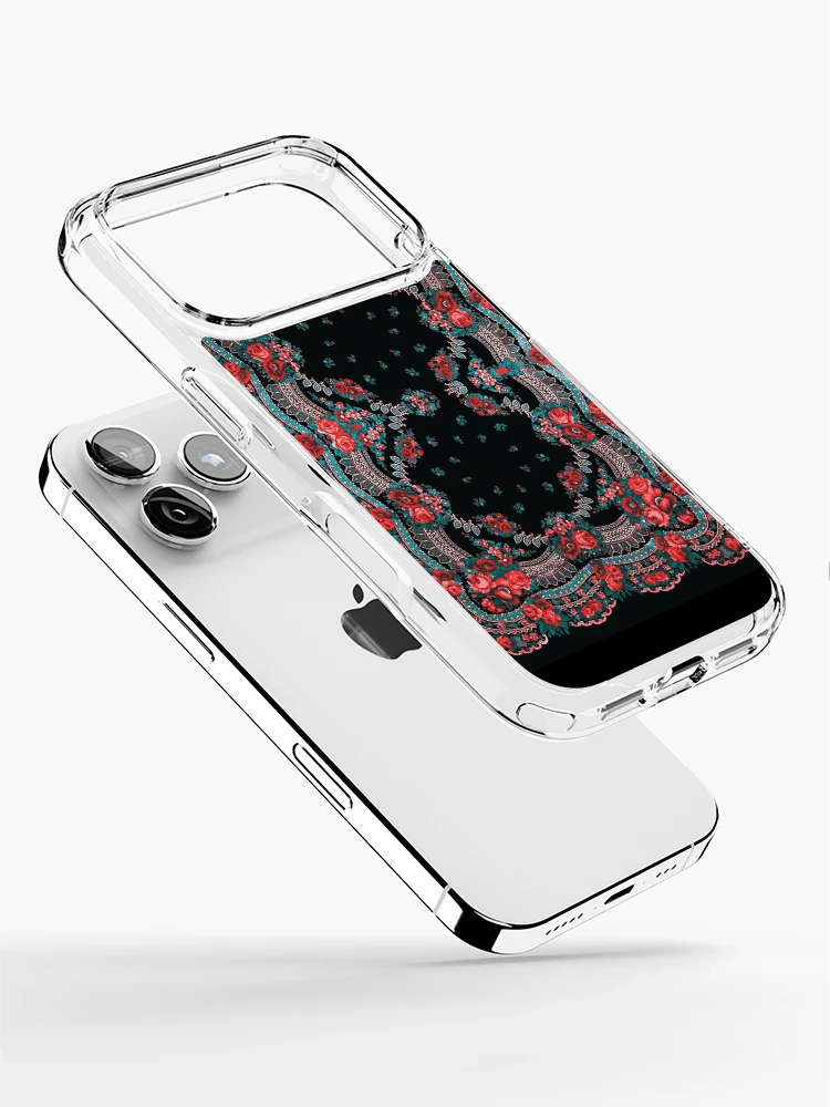 Thumbnail 2 of 5, iPhone Case, Ukrainian Roses pattern designed and sold by patternme.