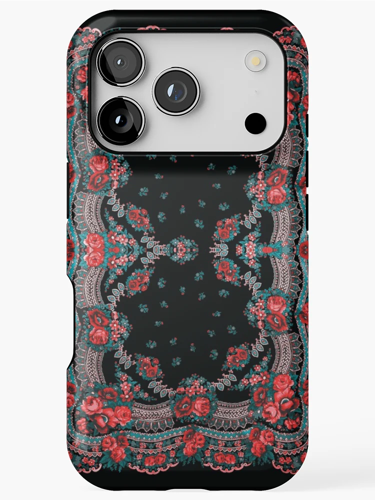 Thumbnail 1 of 4, iPhone Case, Ukrainian Roses pattern designed and sold by patternme.