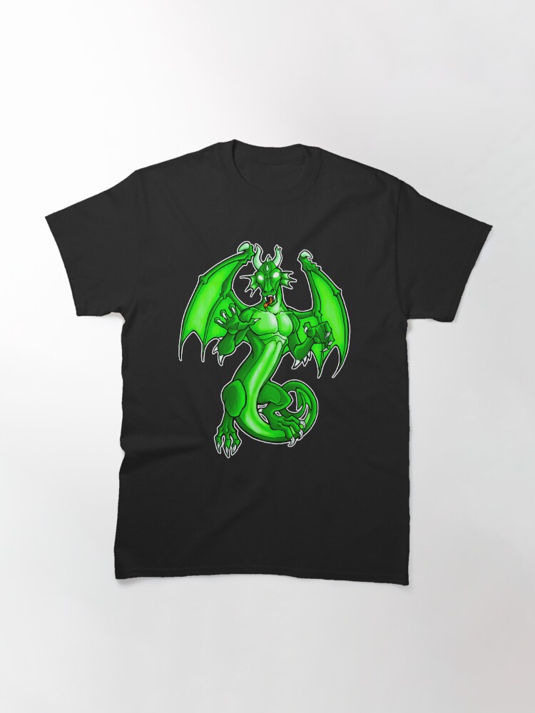 Thumbnail 3 of 7, Classic T-Shirt, Green Dragon designed and sold by cybercat.