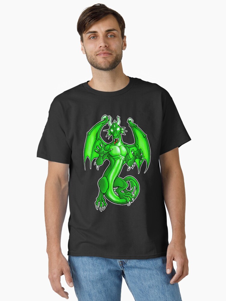 Thumbnail 2 of 7, Classic T-Shirt, Green Dragon designed and sold by cybercat.