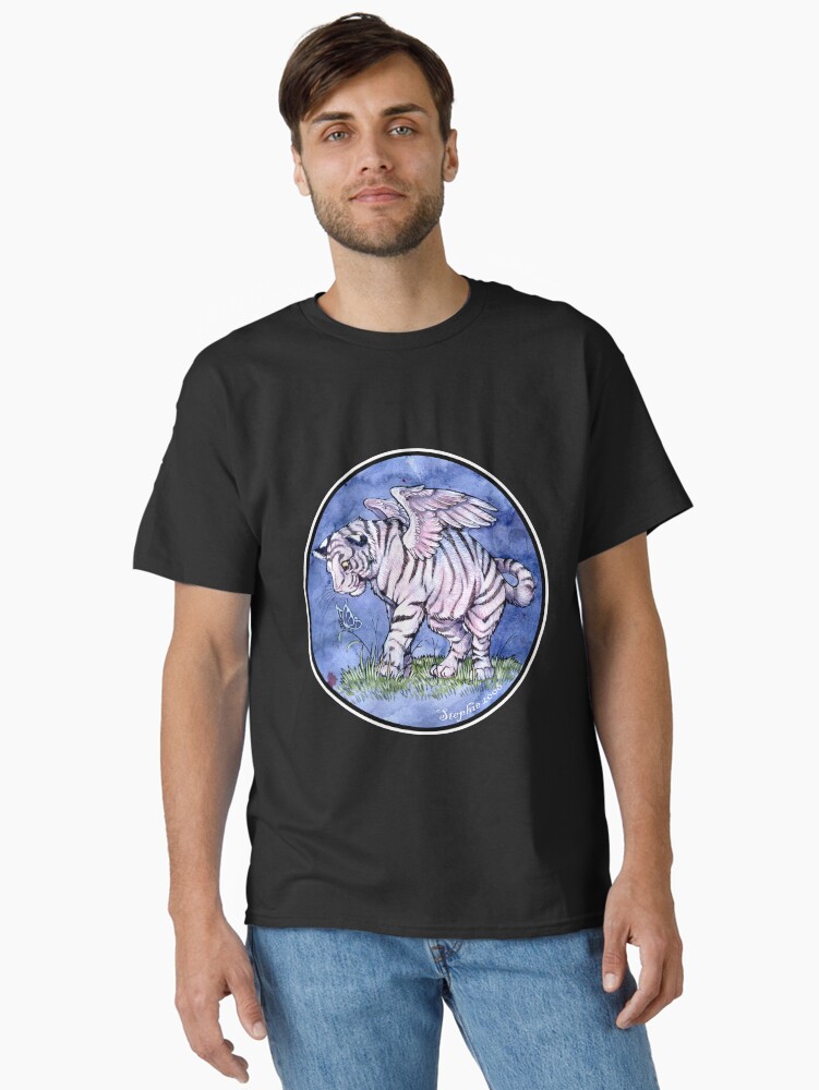 Thumbnail 2 of 7, Classic T-Shirt, Winged Tiger Cub Shirt designed and sold by cybercat.