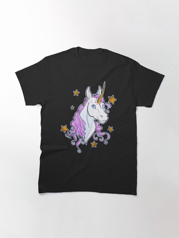 Thumbnail 3 of 7, Classic T-Shirt, Unicorn Star designed and sold by cybercat.