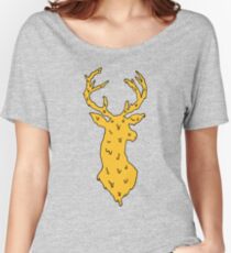 orange on blue deer Women's Relaxed Fit T-Shirt