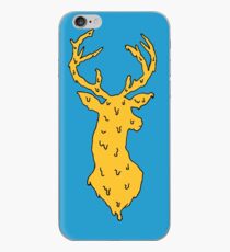 orange on blue deer iPhone Case