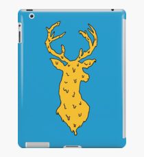 orange on blue deer iPad Case/Skin