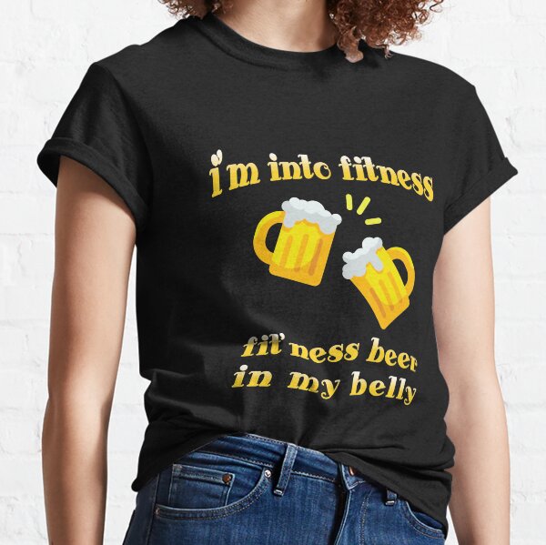 Item preview, i'm into fitness fit'ness beer in my belly -  Funny Workout Gym,Beer Drinking designed and sold by biwdrawing.