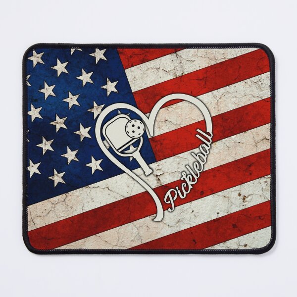 Item preview, Pickleball Love Heart American Flag designed and sold by LittleShop79.