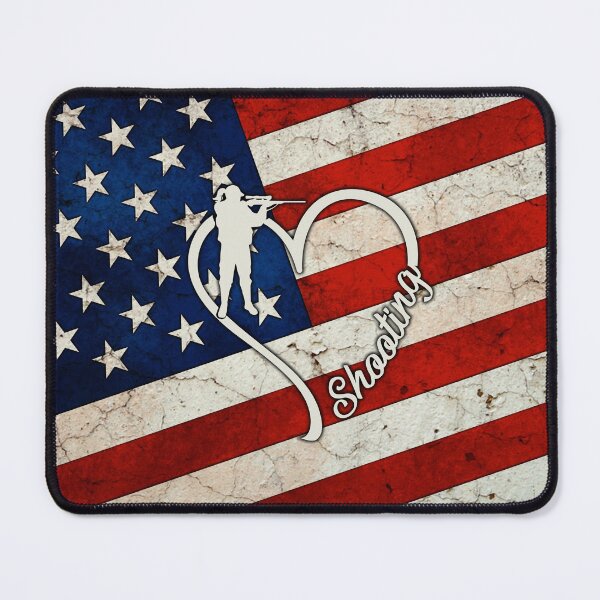 Item preview, Shooting Love Heart American Flag designed and sold by LittleShop79.