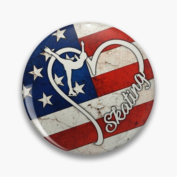 Item preview, Skating Love Heart American Flag designed and sold by LittleShop79.