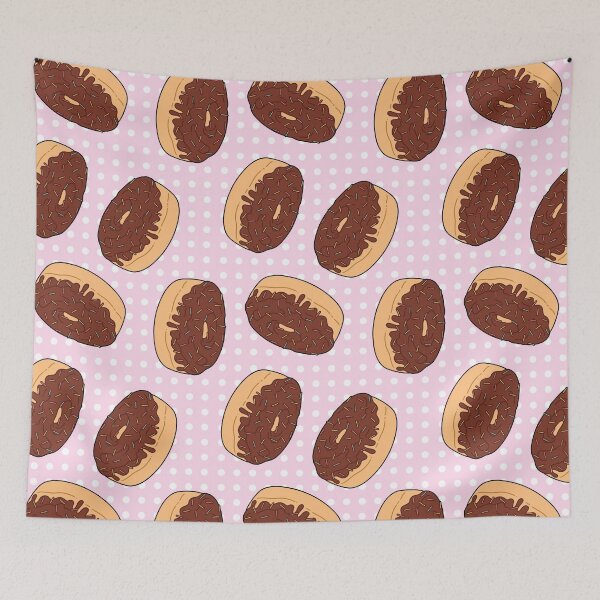 Item preview, Pink Chocolate Donut Pattern designed and sold by MadeByBeata.