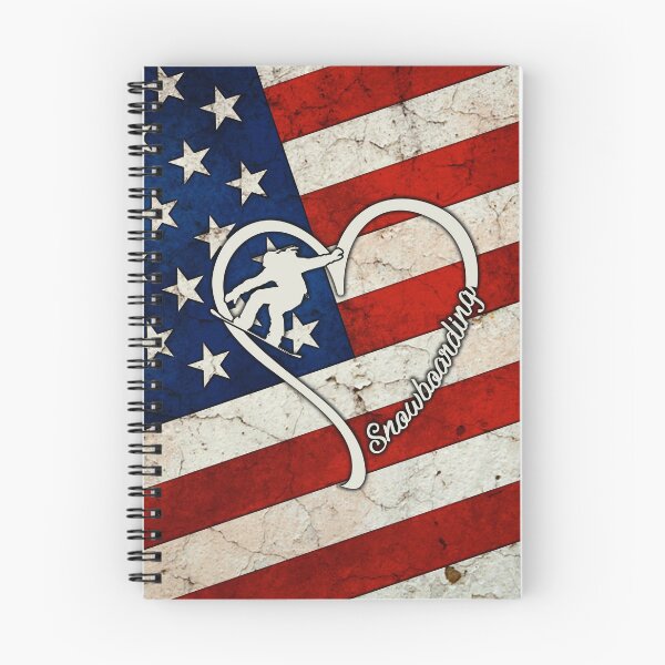 Item preview, Snowboarding Love Heart American Flag designed and sold by LittleShop79.