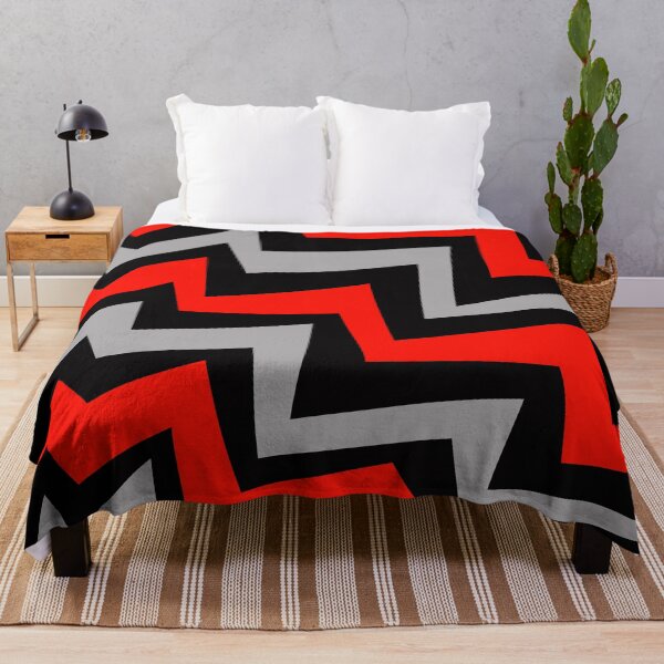 Item preview, Red Black Gray Zig-Zag designed and sold by Istvan Ocztos.