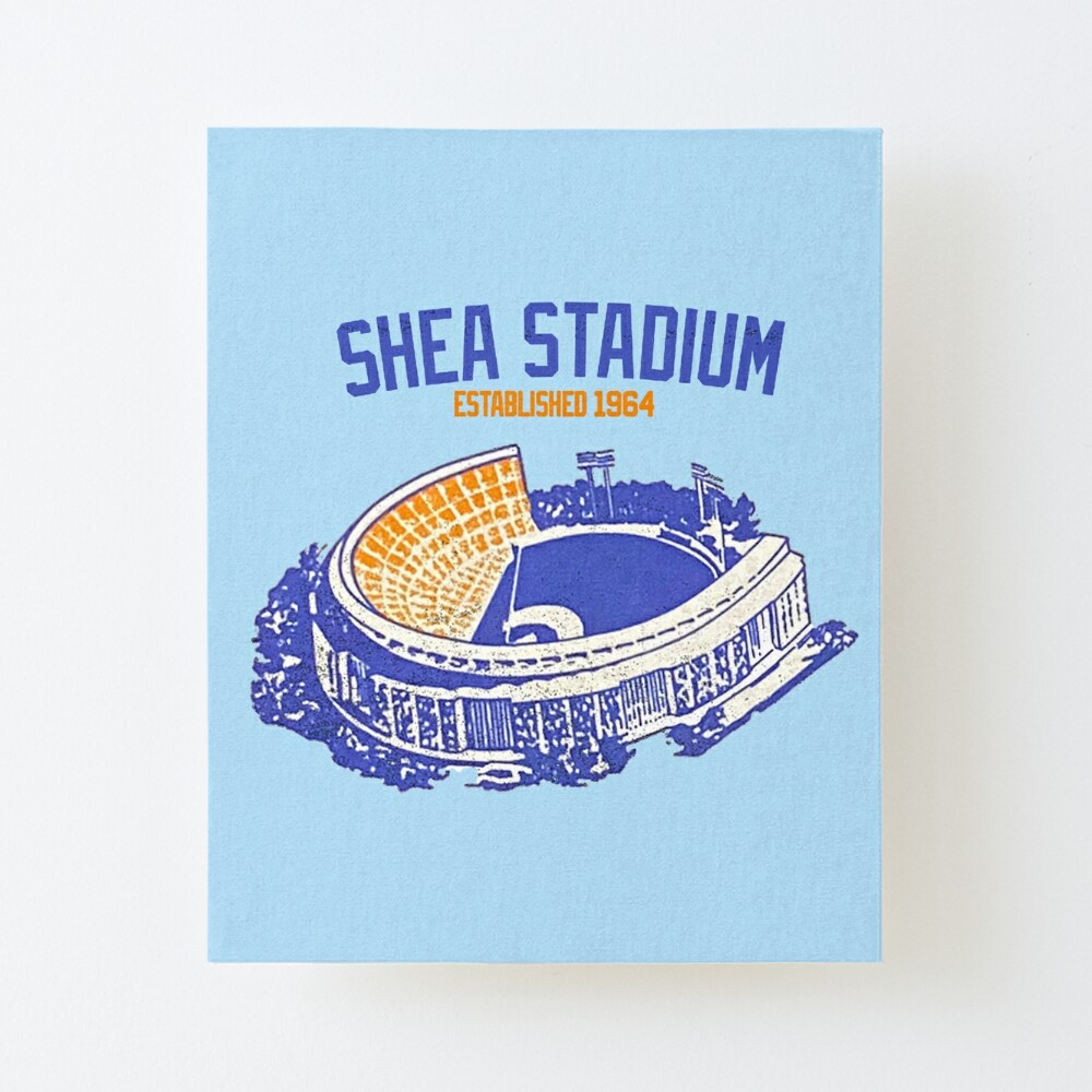 Shea Stadium Print, Artist Drawn Historic Baseball Stadium, New York Mets  Baseball – fine-art-print – 8-x-8