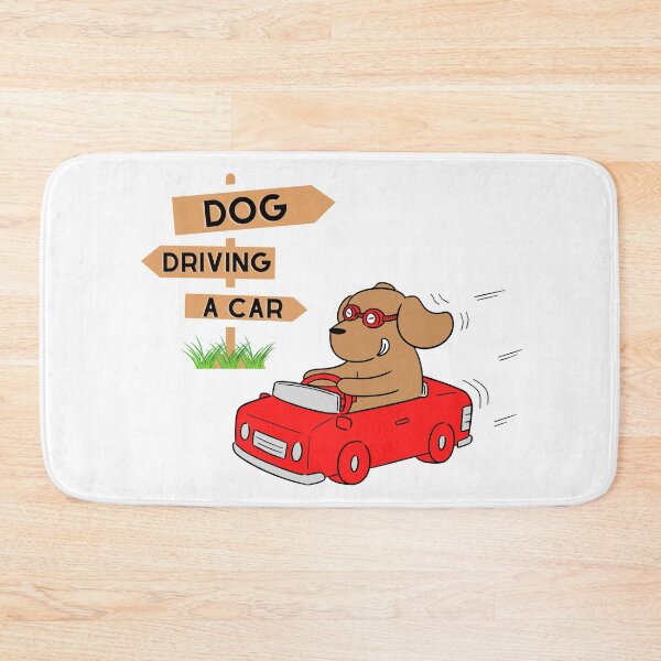Item preview, dog driving a car designed and sold by Champignon-Logo.
