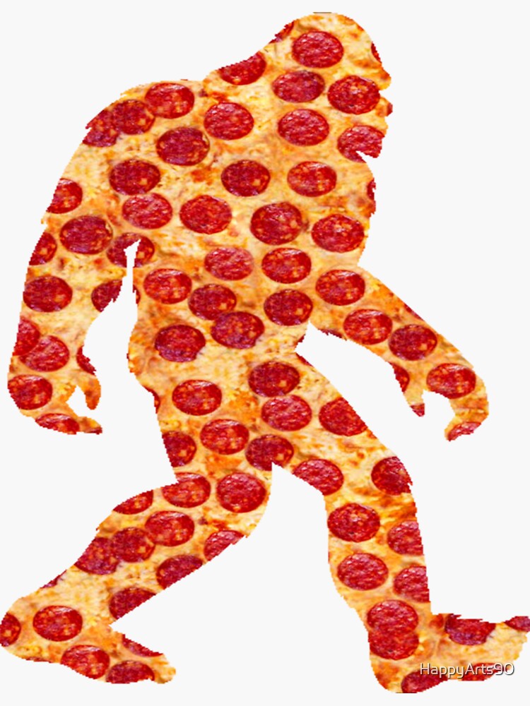 Pizza Sasquatch Gift Bigfoot' Sticker