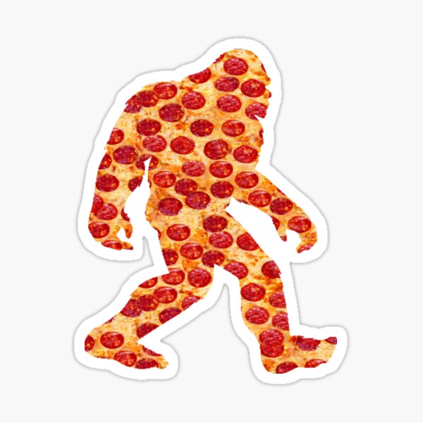 Pizza Sasquatch Gift Bigfoot' Sticker