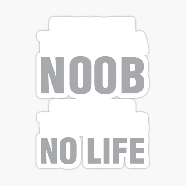 No Noobs Stickers Redbubble - no noobs allowed roblox decal id