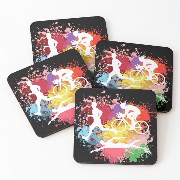 Item preview, Triathlon Colorful Watercolor Art designed and sold by LittleShop79.