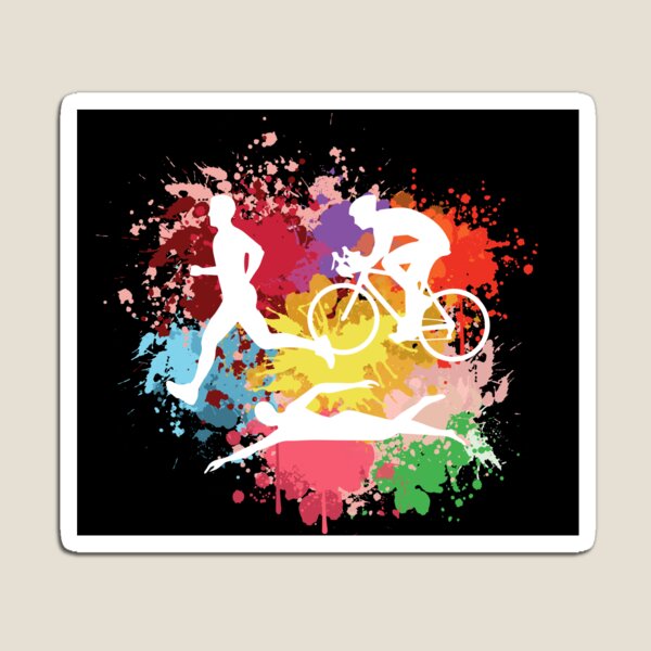 Item preview, Triathlon Colorful Watercolor Art designed and sold by LittleShop79.