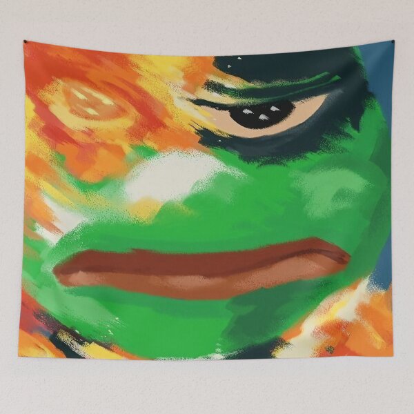 Item preview, Sad PEPE the frog Portrait designed and sold by VinBasis.