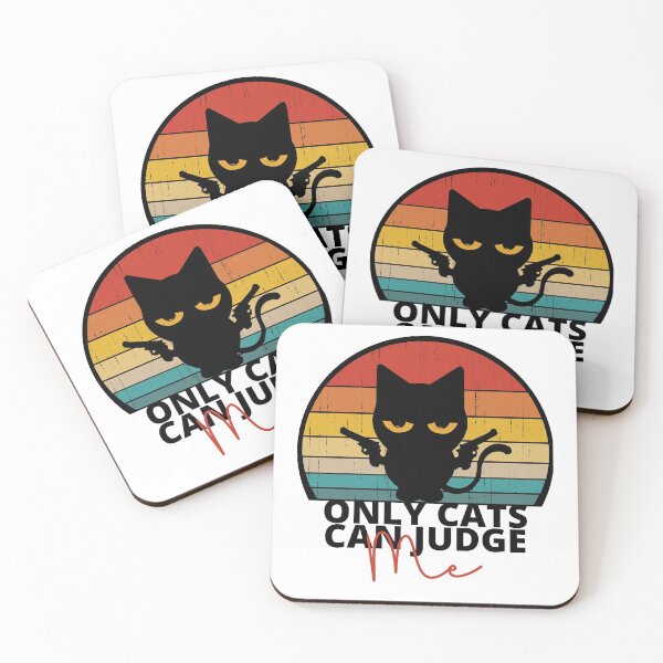 Item preview, ONLY CATS CAN JUDGE ME - Cat With Guns designed and sold by Wheeler-Styl3.