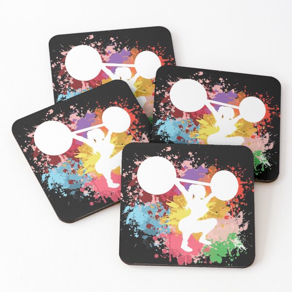 Item preview, Weightlifting Colorful Watercolor Art designed and sold by LittleShop79.
