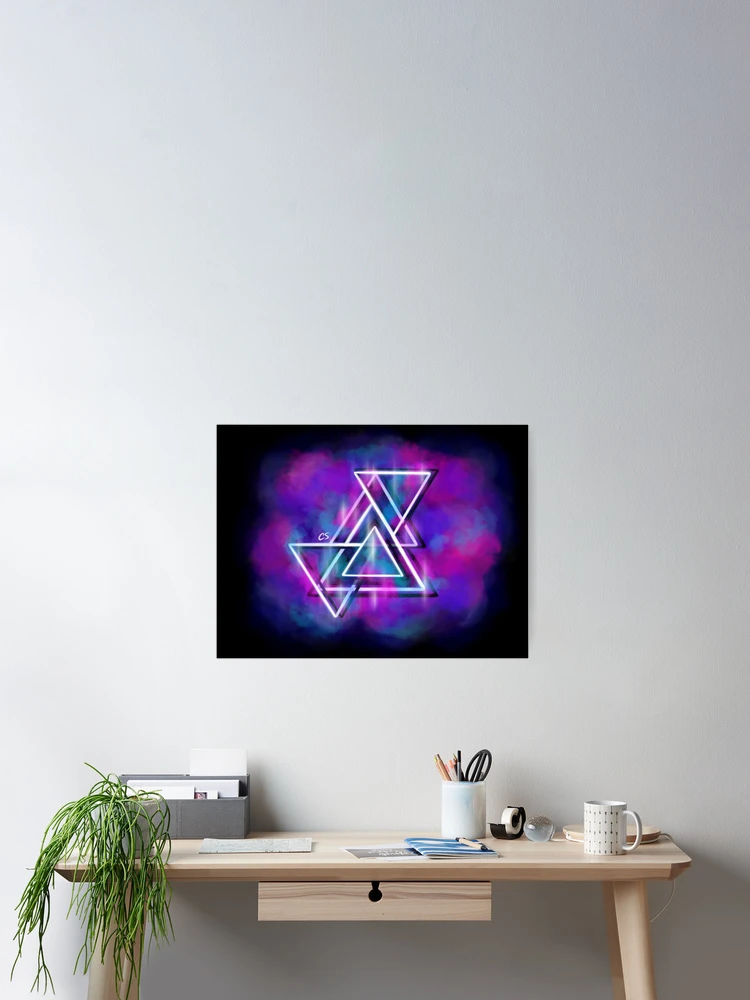 Thumbnail 2 of 3, Poster, Triangles Abstract designed and sold by Chelsea Sullivan.