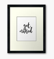 Erhalten Sie nackt Zeichen druckbare Kunst Badezimmer Wanddekoration, Schlafzimmer Wanddekoration, Typografie, lustige Kunst, druckbare Badezimmerkunst, Badezimmer Regeln, Dusche Kunst Gerahmtes Wandbild