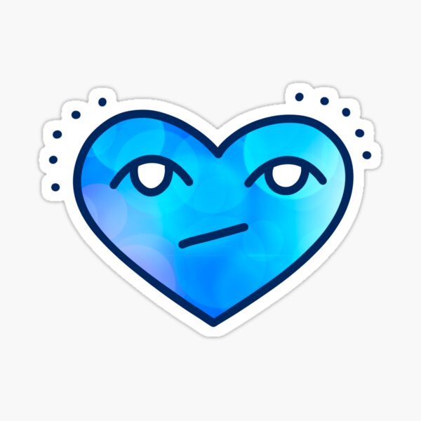 Blaues Herz Sticker