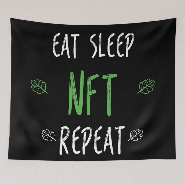 Item preview, eat sleep nft repeat designed and sold by diva-design.