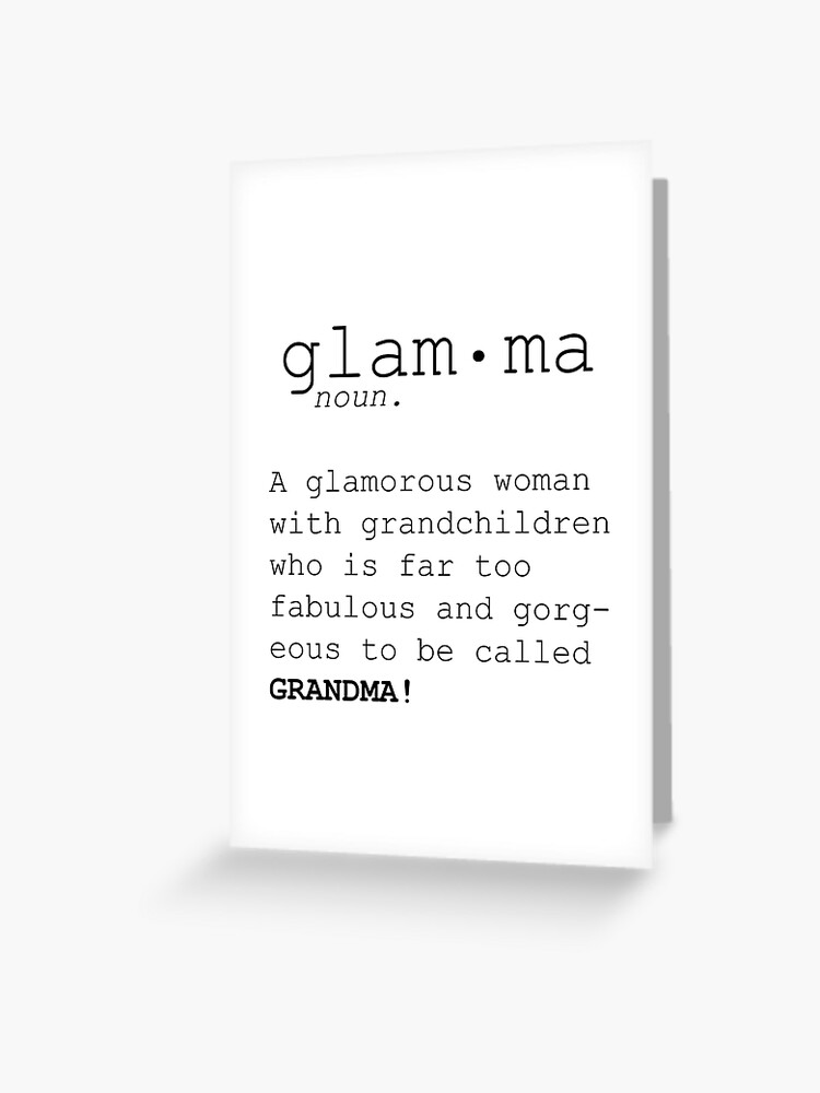 Carte De Vœux Definition De Grand Mere Cadeau Pour Nana Cadeau Pour Grand Maman Cadeau D Anniversaire De Grand Maman Impression De Toile De Jute Cadeau Personnalise Pour Grand Maman Par Nathanmoore Redbubble