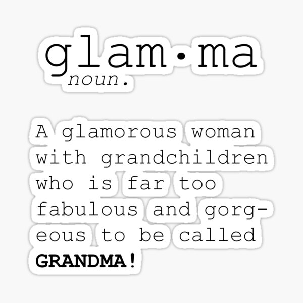Grandma Definition,Gift for Nana, Gift for Grandma, Grandma's Birthday Gift,Burlap Print,Personalized Gift for Grandma Sticker