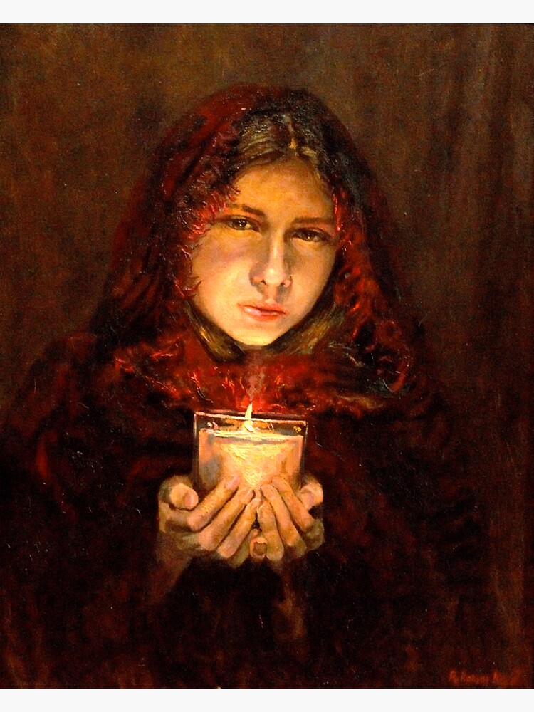 while-the-candle-is-burning-awarded-internationally-painting-sticker