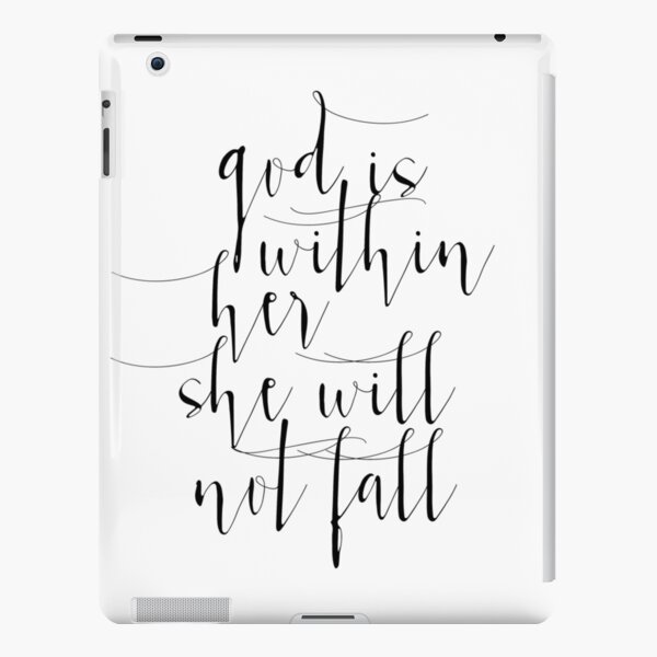 SCRIPTURE SIGN Bible Cover God Is Within her She WIll Not Fall Printable  Quotes Scripture Wall Art Throw Pillow by typohouseart