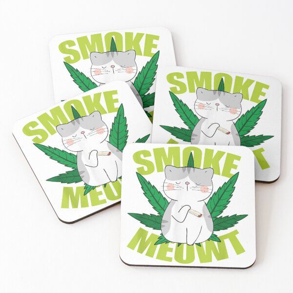 Item preview, Smoke Meowt Funny Cat Cannabis designed and sold by dorisnnadiri.