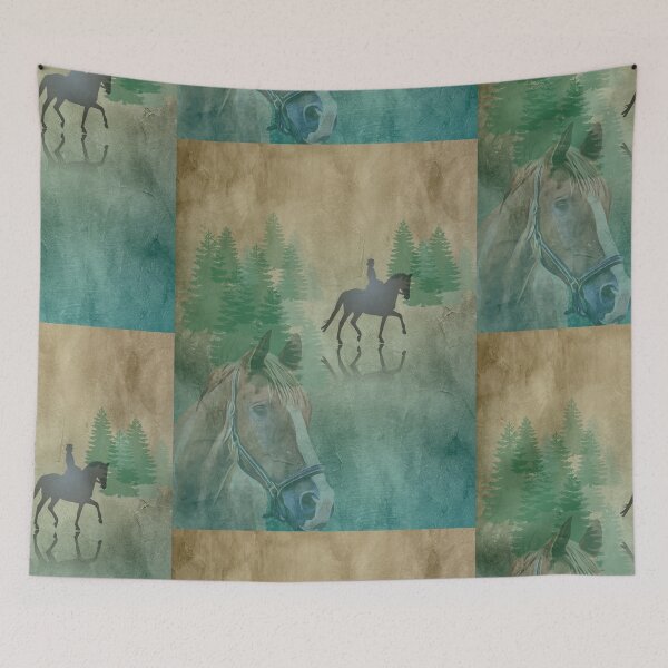 Item preview, Montar a caballo en la niebla abstracta para arte de pared designed and sold by Areashor.