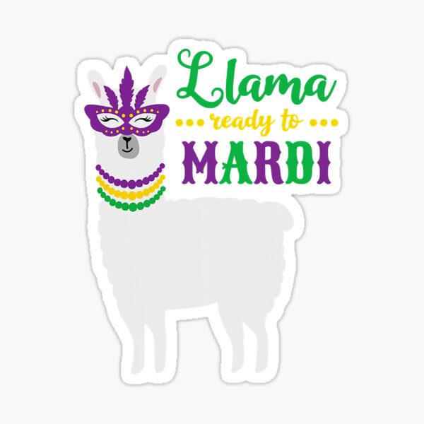 Mardi Gras Stickers Printable PNG – Pixel Llama