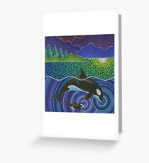Orca Sonic Liebe Grußkarte