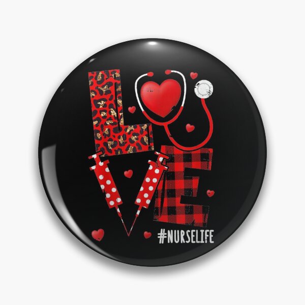 Item preview, Love Nurselife Valentine Nurse Leopard Print Plaid Heart T-Shirt designed and sold by Acton-Maran.