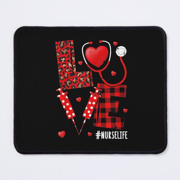Item preview, Love Nurselife Valentine Nurse Leopard Print Plaid Heart T-Shirt designed and sold by Acton-Maran.