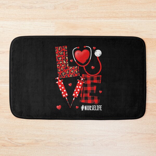 Item preview, Love Nurselife Valentine Nurse Leopard Print Plaid Heart T-Shirt designed and sold by Acton-Maran.