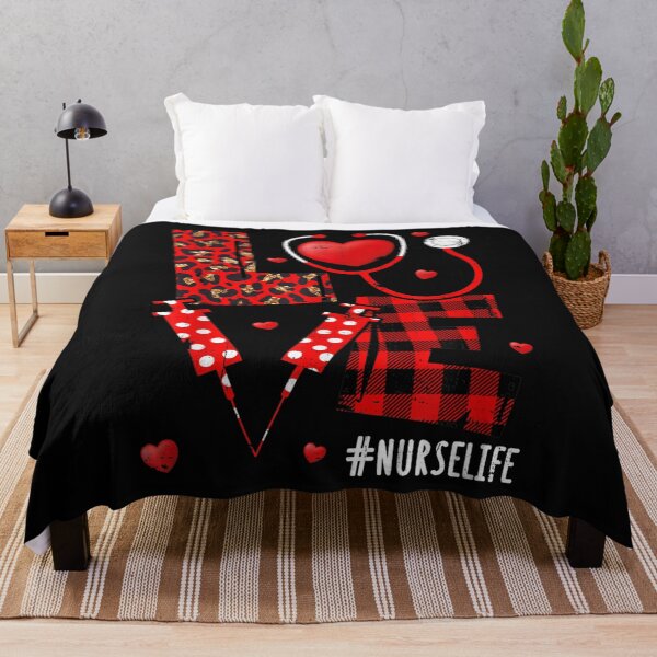 Item preview, Love Nurselife Valentine Nurse Leopard Print Plaid Heart T-Shirt designed and sold by Acton-Maran.