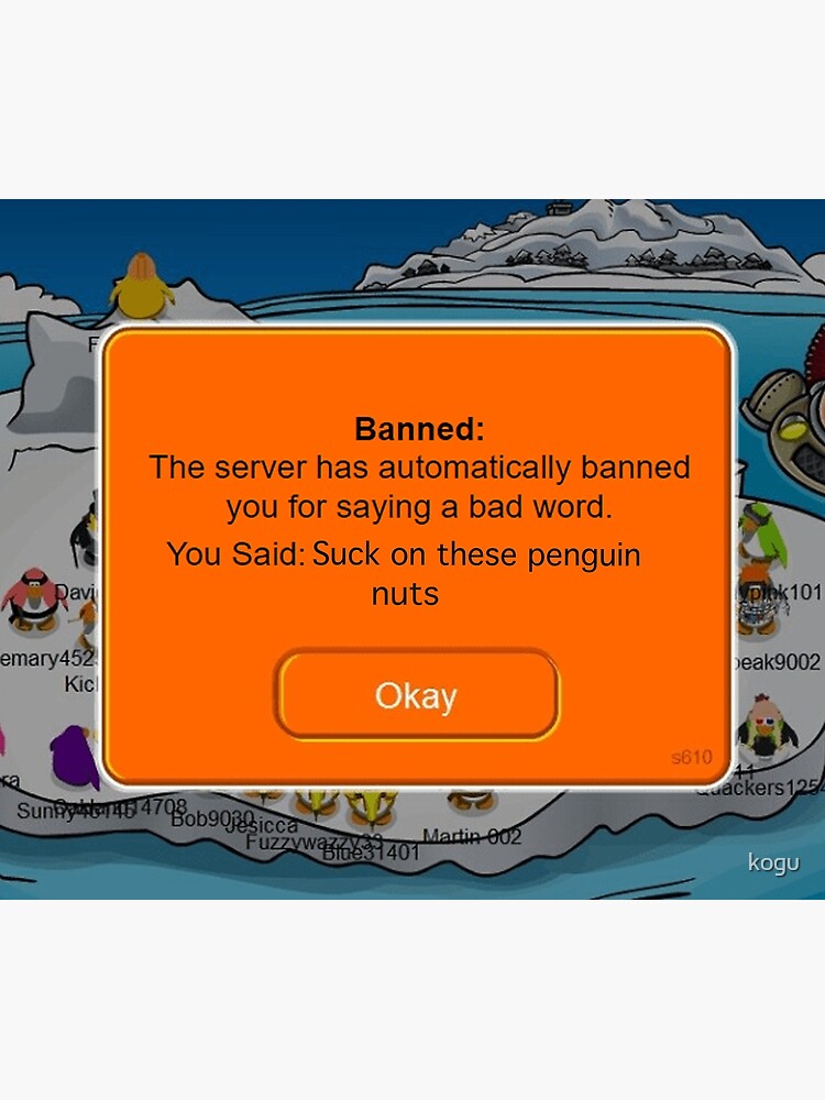 Club Penguin Banned Tapestry Funny Tapestries Meme Tapestry 