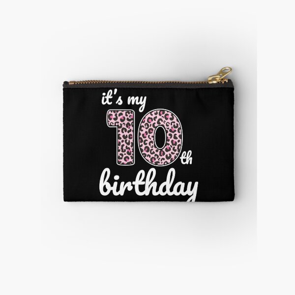 Item preview, Its my birthday, 10th Birthday Pink Leopard Print, Kid Pink Leopard 10th Birthday, 10 Years Old Wild Animal, Number Ten Safari Zoo designed and sold by singRsong.