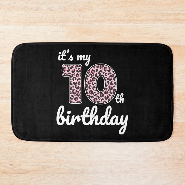 Item preview, Its my birthday, 10th Birthday Pink Leopard Print, Kid Pink Leopard 10th Birthday, 10 Years Old Wild Animal, Number Ten Safari Zoo designed and sold by singRsong.
