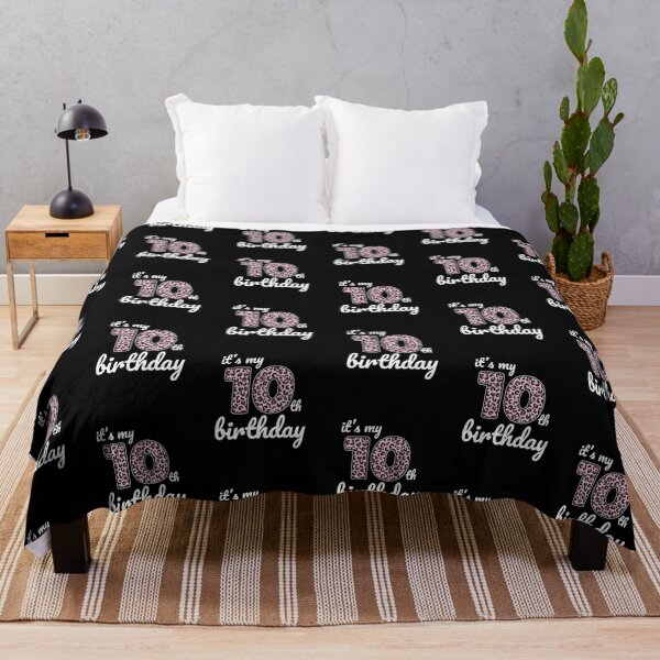 Item preview, Its my birthday, 10th Birthday Pink Leopard Print, Kid Pink Leopard 10th Birthday, 10 Years Old Wild Animal, Number Ten Safari Zoo designed and sold by singRsong.