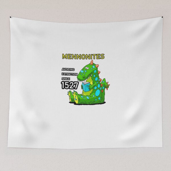 Item preview, Mennonite Shirt with Dino Cartoons Sticker designed and sold by MarkusZiesemann.