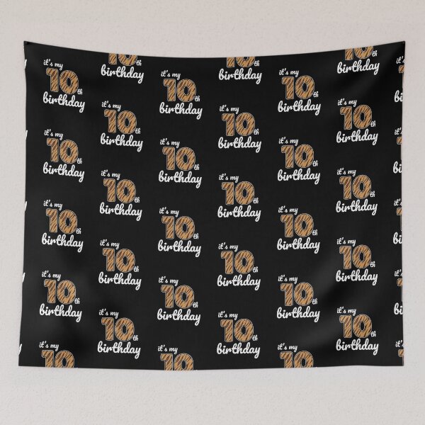 Item preview, Its my birthday, 10th Birthday Tiger Print, Kid Tiger 10th Birthday, 10 Years Old Wild Animal, Number Ten Safari Zoo designed and sold by singRsong.
